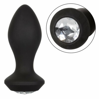 Power Gem Rechargeable Vibrating Silicone Anal Butt Plug Vibrator  Stimulator