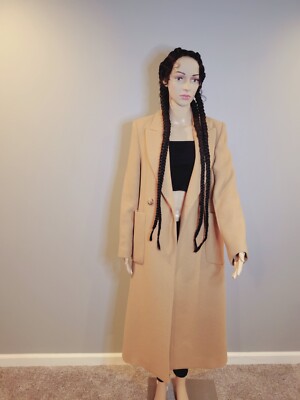 ZARA WOMEN NEW MENSWEAR STYLE WOOL COAT MANTECO LIGHT TAN CAMEL