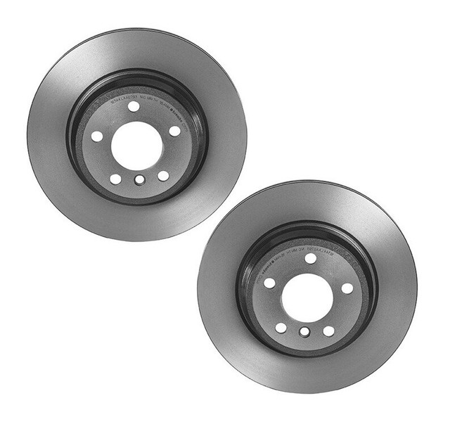 For BMW F30 F32 Set of 2 Rear Coated & Vented Disc Brake Rotors 330 mm