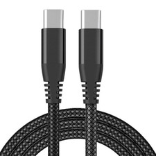 10ft BLACK Braided USB C Type-C Fast Charging Data SYNC Charger Cable Wire Cord