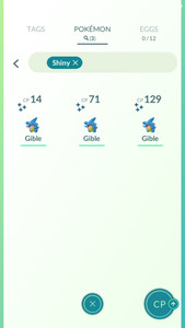 3x Shiny Gible Cd 21 2x Female 1x Male Already Caught Pokemon Go Acc Ebay