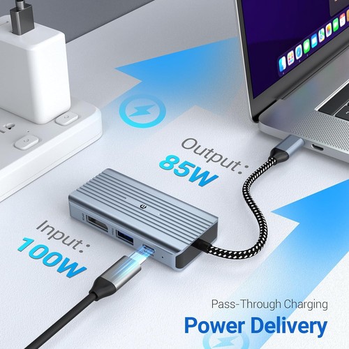 Hub USB Type-C 4 en 1, double écran 8K, 1 x HDMI, 1 x DisplayPort, 2 x USB - Photo 3/7