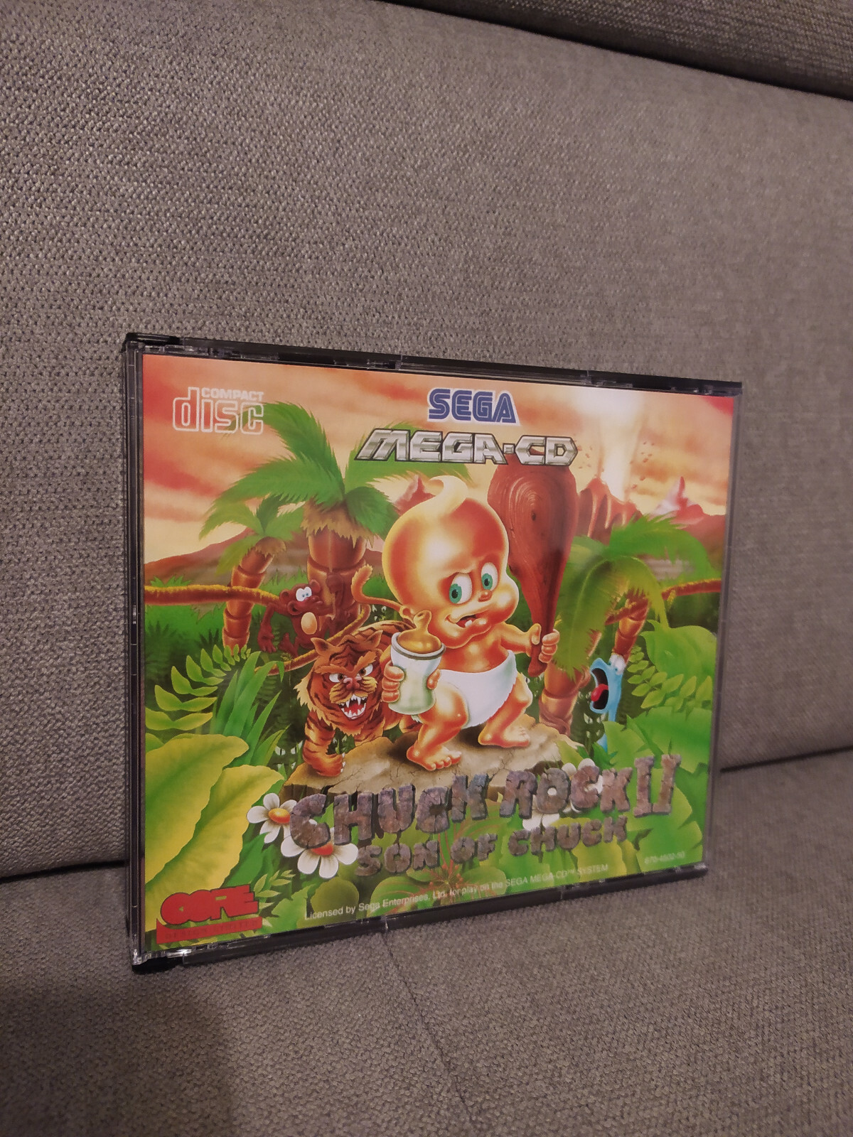 Jeu Chuck Rock - Version Originale Sega Megadrive (Genesis) - Bon état