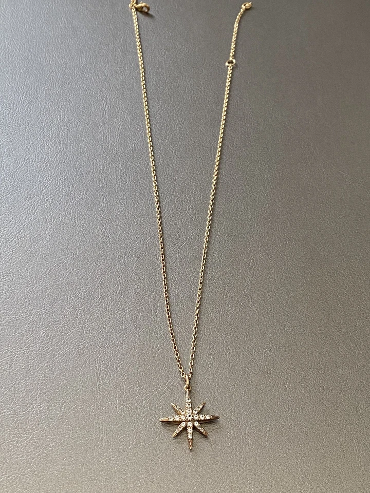 Elizabeth And James Compass White Topaz Star Pendant Necklace - Image 3 of 4