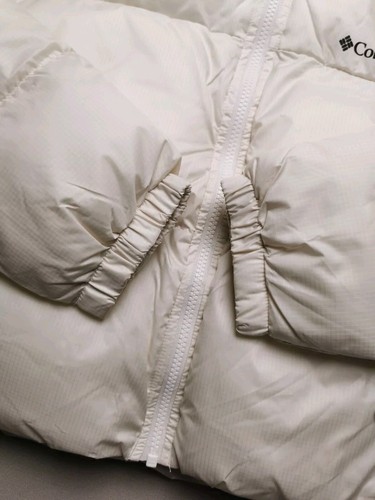 Columbia Womens UK XL Puffect Cropped Puffer Jacket (NEW) White Full Zip Pockets - Picture 8 of 16