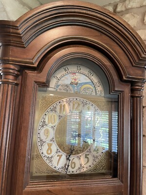 Howard Miller Barwick Grandfather Clock Model 4896-180 Cherry Wood