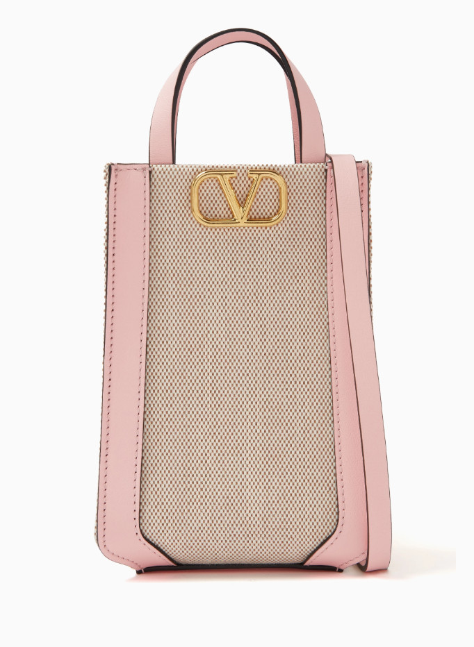 NWT NEW Valentino Garavani VLOGO Signature Phone Case with Strap in Canvas