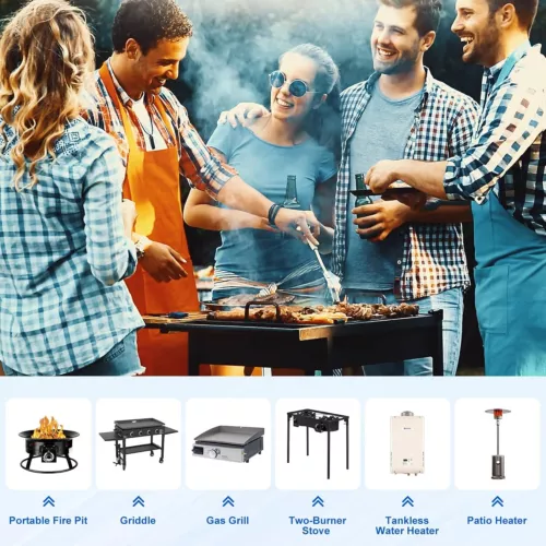 6 Fuß Propan Regler Schlauch und Winkel Adapter für 17"/22" Blackstone Grillplatte - Bild 6 von 26