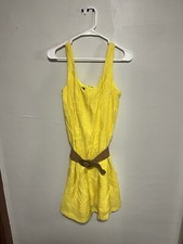 Yellow Nine West tank dress with POCKETS! Size 10