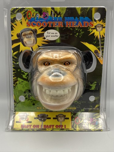 IT'S OUTRAGEOUS Scooter Heads Monkey Chimp Novelty Topper Head Vintage Toy - Picture 2 of 10