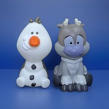 Disney Frozen Sven Olaf Bath Pool Water Vinyl Toys Figurines Dolls 4" Disneyana