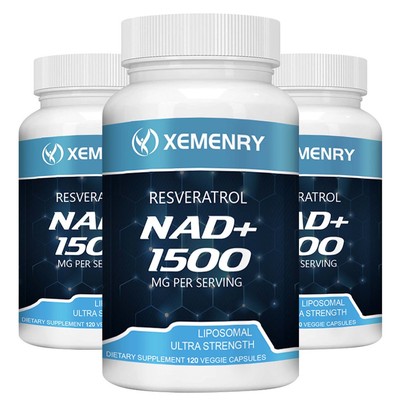 NAD+ 1500mg - with Resveratrol - Natural Anti-Aging, Antioxidant, Immune Support