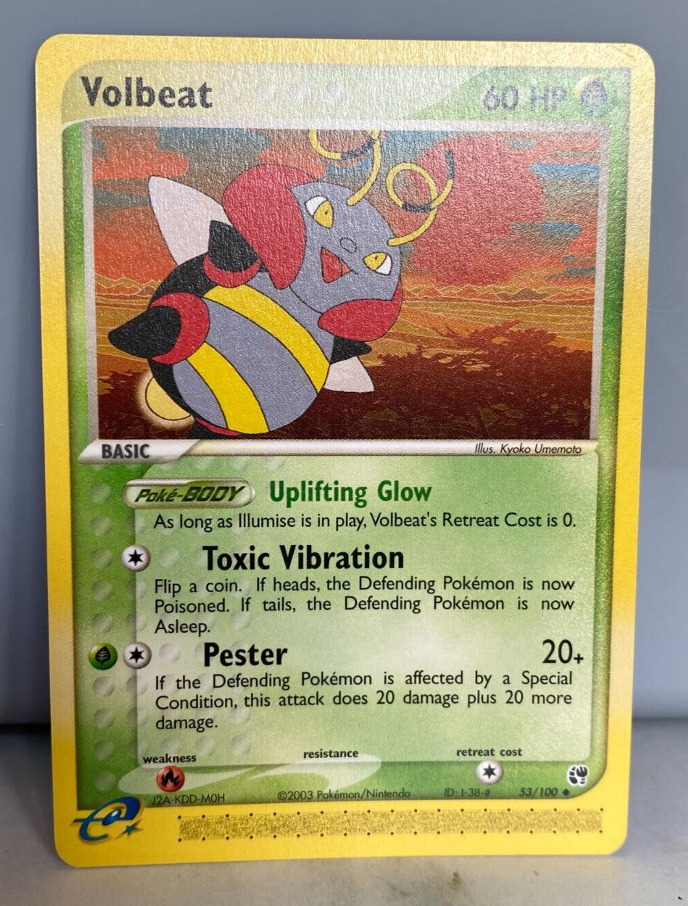 Volbeat 53/100 Uncommon Pokemon Card EX Sandstorm 2003 Excellent Condition NM