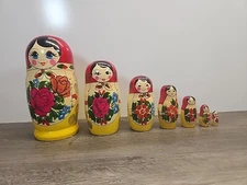 7 Pc Russian Nesting Doll Set No Brand Sticker