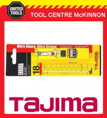 10 x TAJIMA ENDURA 18mm SNAP OFF UTILITY KNIFE BLADES   LCB50