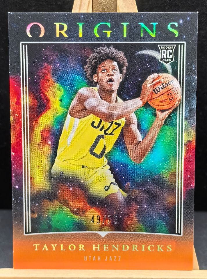Taylor Hendricks 2023-24 Panini Origins 49/75 Orange Rookie RC Utah Jazz #16