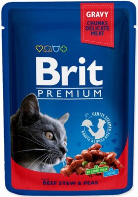 8595602505982 BRIT Premium Cat Beef Stew&Peas - Nassfutter für Katzen - 100g