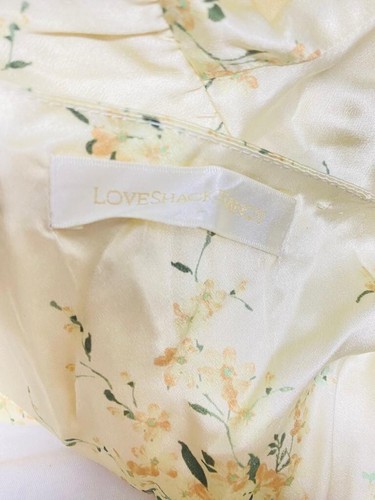 LoveShackFancy Floral Printed Embroidered Laced Silk Long Maxi Gown Dress Size S - Picture 8 of 8