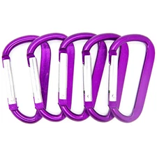 500pcs HIGH QUALITY PURPLE COLOR 2.25" CARABINER SPRING BELT CLIP KEY CHAIN