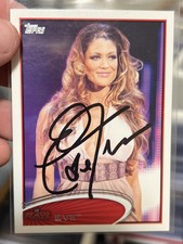 EVE TORRES SIGNED 2012 TOPPS WWE RAW SUPERSTAR  DIVA CARD WRESTLER