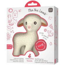 CaaOcho Pure Natural Rubber Teething Baby Toy - Mia the Lamb Teether for Babi...