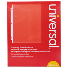 Universal Standard Sheet Protector Economy 8.5 X 11 Clear 200/Box Unv21123