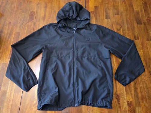 BILLABONG Men's TRANSPORT A/DIV Packable Windbreaker Jacket Size Large Black