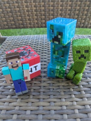 Lot Of Minecraft Toys Steve, Diamond Creeper, TNT Read Description