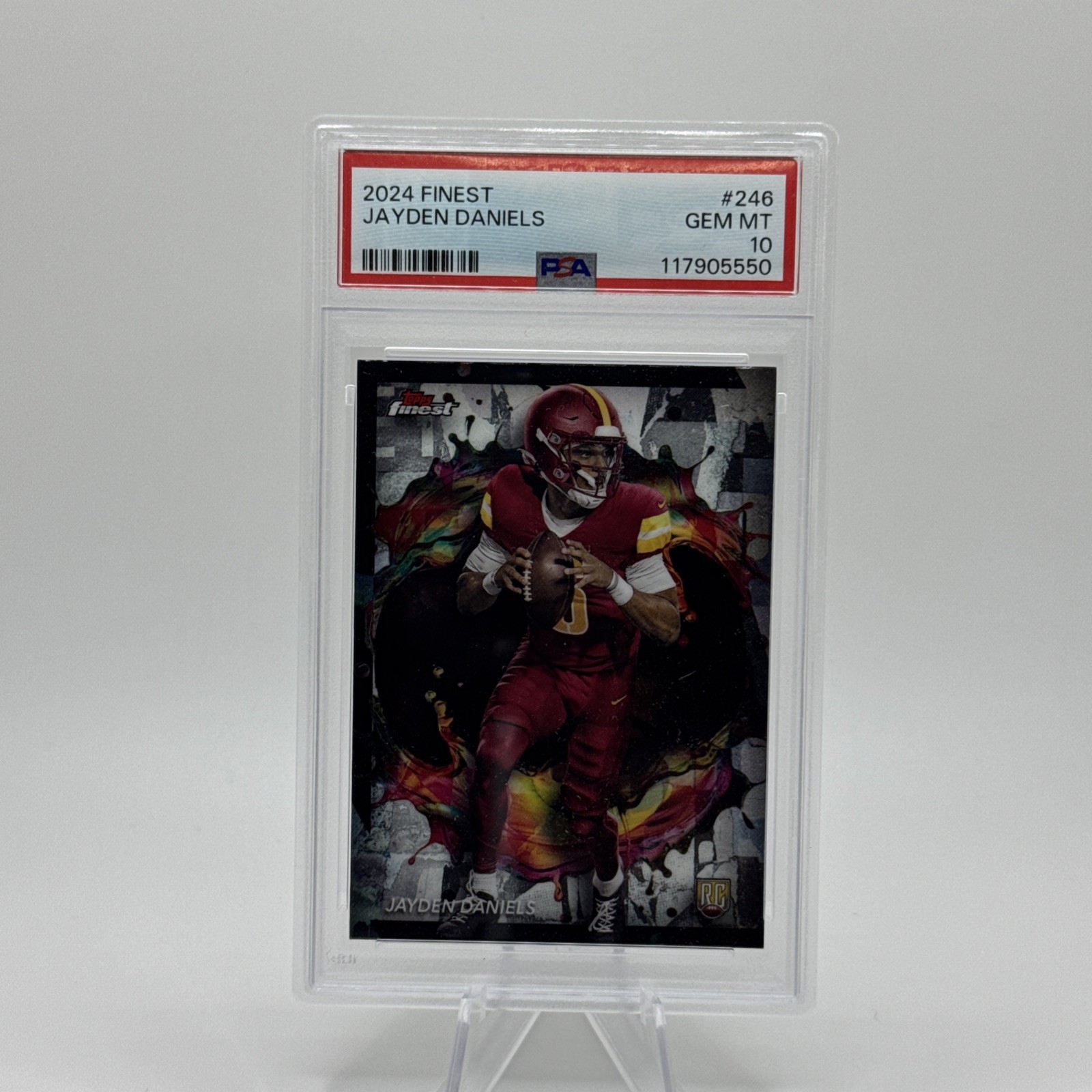 2024 Topps Finest Jayden Daniels Rookie #246 Rare Variation PSA 10