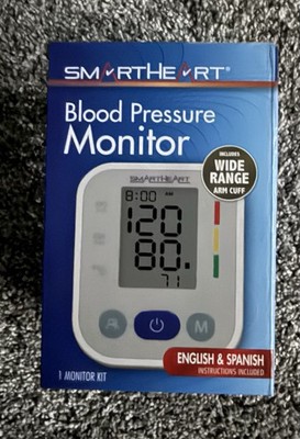 NEW Smart Heart Blood Pressure Monitor Wide Range Arm Cuff 2-Person Memory