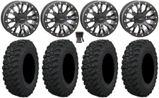 System 3 SB-4 14" Wheels Black (4+3) 29" Trekker Tires Sportsman 550 850 1000