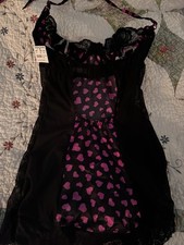 Fredrick  s Of Hollywood Vintage Lingerie NWT Blk Pink Passion Small