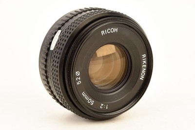 K Mount Ricoh Rikenon 50mm f/2 Manual Focus Prime Lens Vintage V27