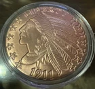1 oz .999 Copper Round Liberty Design Coin