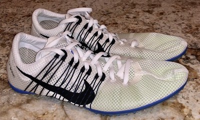 NIKE Victory 2 White Mid Distance Track Spike Cleats Youth Mens 4.5 5.5 12 13 14