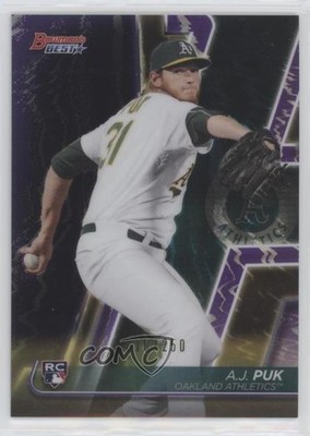 2020 Bowman's Best Purple Refractor 10/250 AJ Puk #30 Rookie RC 0l2v
