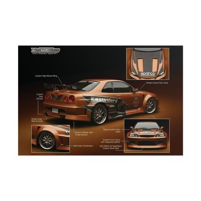 NFS Need for Speed Underground Eastsiders Skyline R34 Gamer Poster Art Print