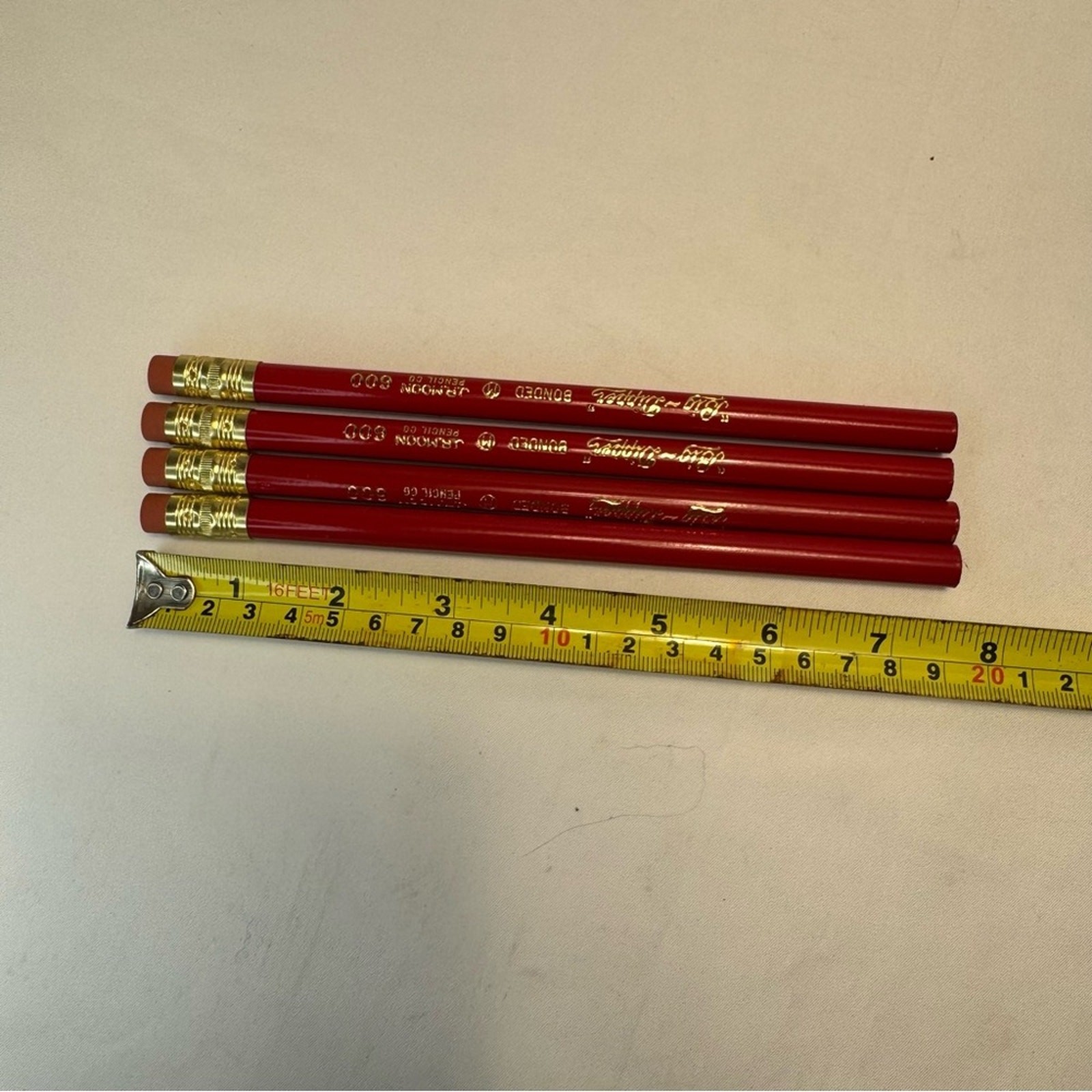 J.R. Moon Pencil Co Big Dipper 600 Pencils Red Lot of 4 Office Advertising