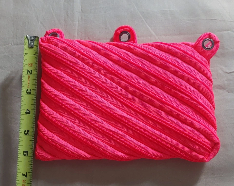 Bolsa para lápices Zipit Monster de 3 anillos, rosa intenso, niñas Foto 2 de 4