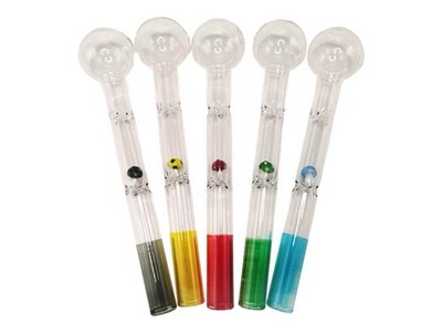 Glaspfeife Tabakpfeife Mushrooms Glas Pfeife 18cm Handpfeife Bälle In der Pfeife
