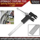Hydraulic Coupling Tool, Coupler Connector, 1 3/8" Forks Spacing, Aluminum &Iron