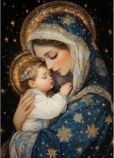 Mary Diamond Painting Kits for Adults, 5D Jesus Diamond Art Kits for Beginners,