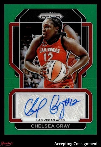 2022 Panini Prizm WNBA Signatures Prizms Green Chelsea Gray AUTO ACES