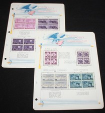 1944 - 1946 - 7 MNH BLOCKS OF 4 - SC# 924-926, 928,937,938,940
