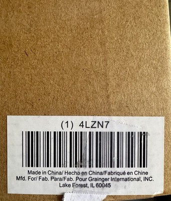 4LZN7 Industrial Glass Thermometer: 0°F to 120°F /-20°C to 50°C, +/-1% Accuracy