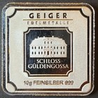 Geiger Edelmetalle 2x Schloss Guldengossa 10g .999 Silver Bars w/ Assay — photo 2