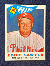 1960 Topps Baseball #226 Eddie Sawyer Philadelphia Phillies Manager  NM+  Sharp