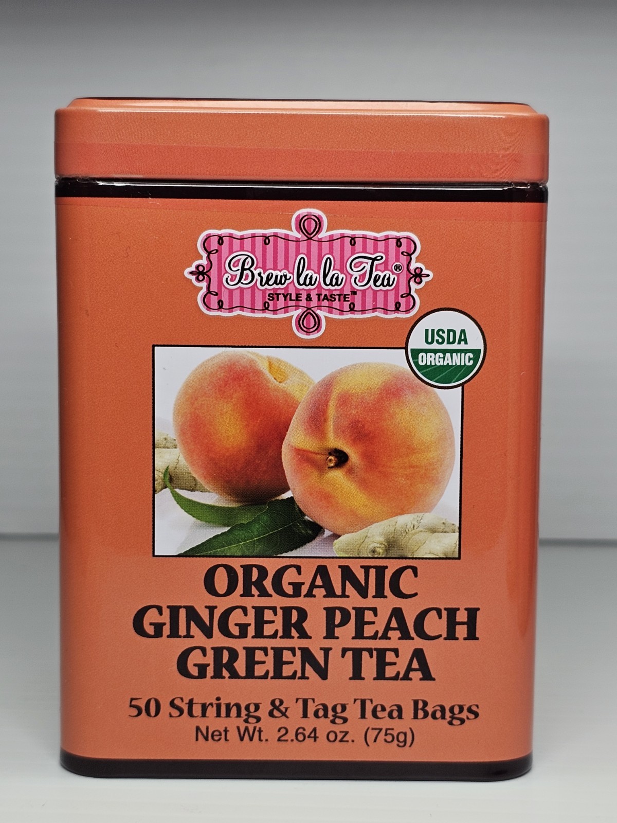 Style & Taste Organic Ginger Peach Green Tea 50 Bags Ex 2029