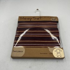 Vintage Old Navy Baby Cotton Two Piece Long Sleeved Striped Sleep Set 12-18m NEW