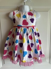 Baby Girls 24 mo  Blueberi Boulevard Hearts  Tulle Dress  White Pink Purple